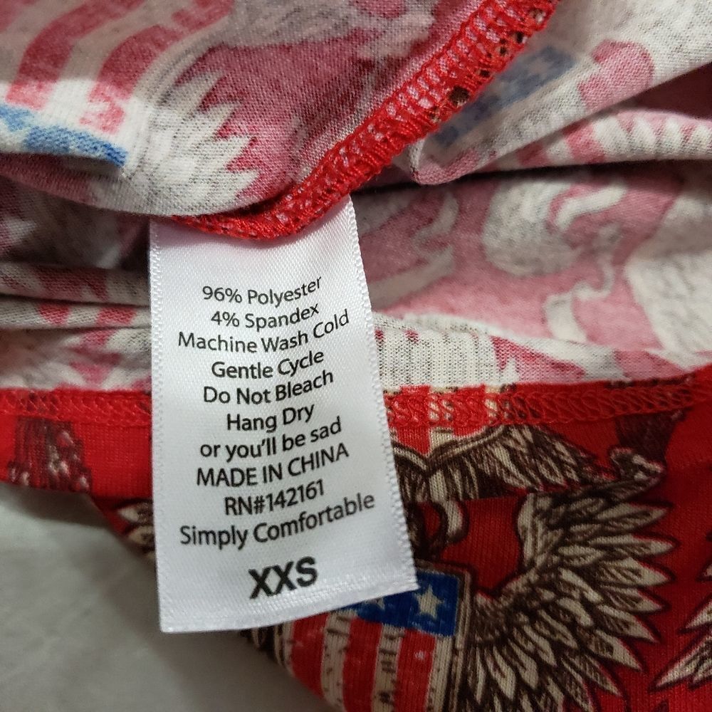 LulaRoe Dress Size XXS Patriotic American Eagle - Picture 6 of 6